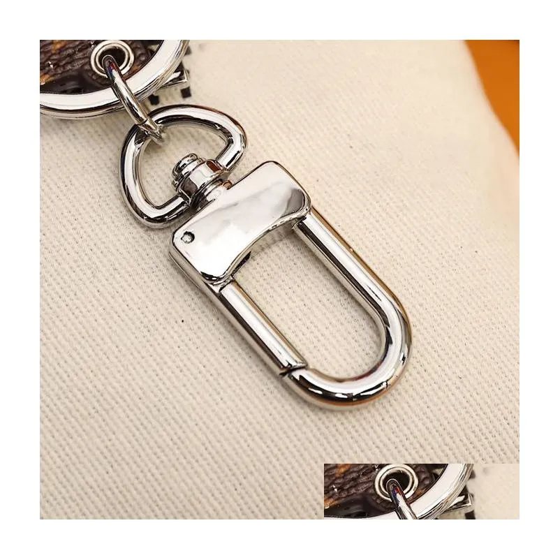 Key Rings Keychain Luxury Designer Fashion Keys Pendant Sier Key Buckle Classic Plant Lemon Genuine Leather High Quality Keychains Or Dhkpr