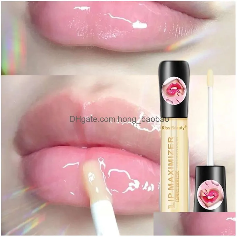 lip gloss instant volumising lips plumper repairing reduce fine lines mask long lasting moisturizer care oil sexy plump serum 5ml