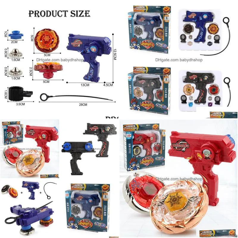  beyblades set 2pcs beyblades burst metal fusion toys with launcher handle sale set bey blade blade for child toy gift 201217