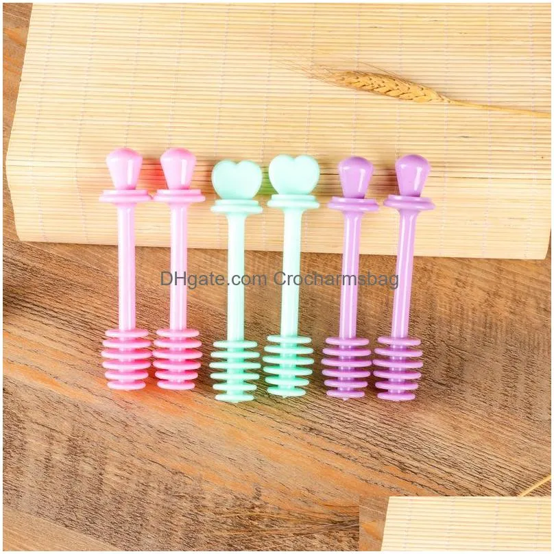 Other Kitchen, Dining & Bar Kitchen Tool Plastic Honey Dipper Party Supply For Jar Mini Jam Mixing Drop Delivery Home Garden Kitchen, Dhhsm