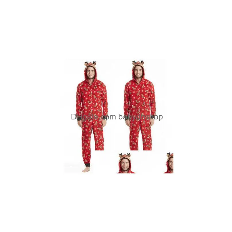 christmas matching family outfits father son romper baby mother daughter cotton clothes looking jumpsuit pajamas 210922