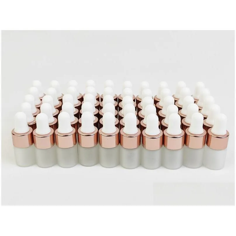 Perfume Bottle 50/30/20Pcs 2Ml L 5Ml Frosted Glass Dropper Bottles Empty  Oil Jars Vials With Pipettes Per 220726 Drop Delive Dhoxh