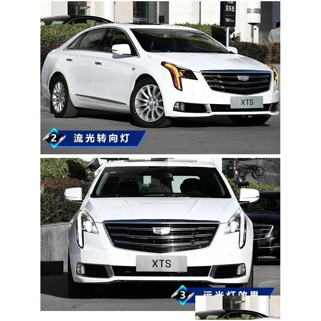 Car Head Lamp for Cadillac XTS LED Headlight 20 18-20 20 XTS DRL Turn Signal High Beam Angel Eye Daytime Headlights