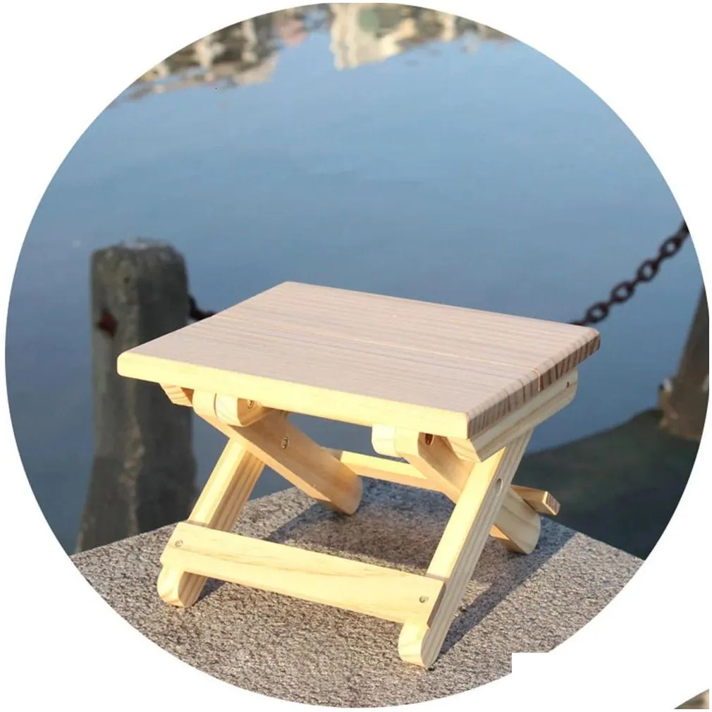 Baby Chairs 1pc Wooden Foldable Taboret Wooden Folding Stool Outdoor Fishing Chair Small Stool for Outdoor and Indoor Use Light Yellow