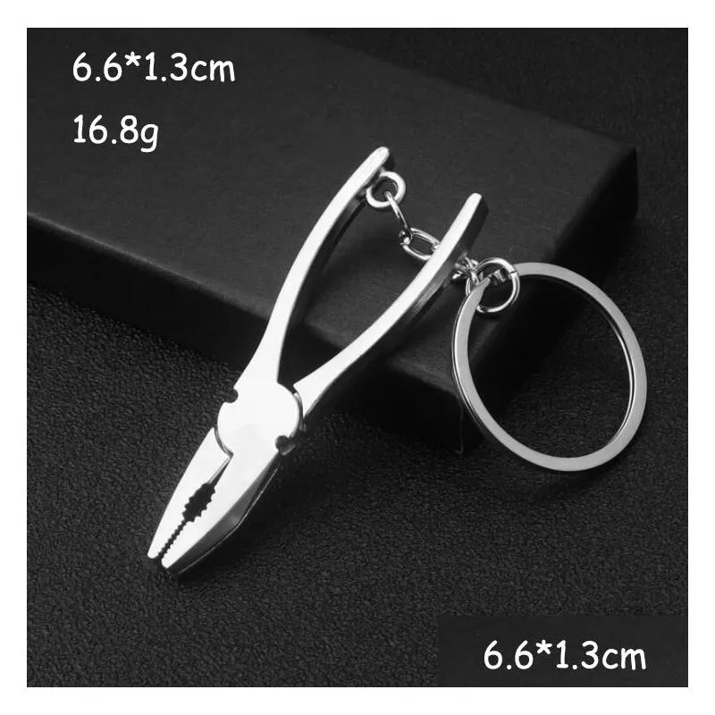 Keychains & Lanyards Keychains For Men Car Bag Keyring Outdoor Combination Tool Portable Mini Utility Pocket Clasp Rer Hammer Wrench Dhzmg