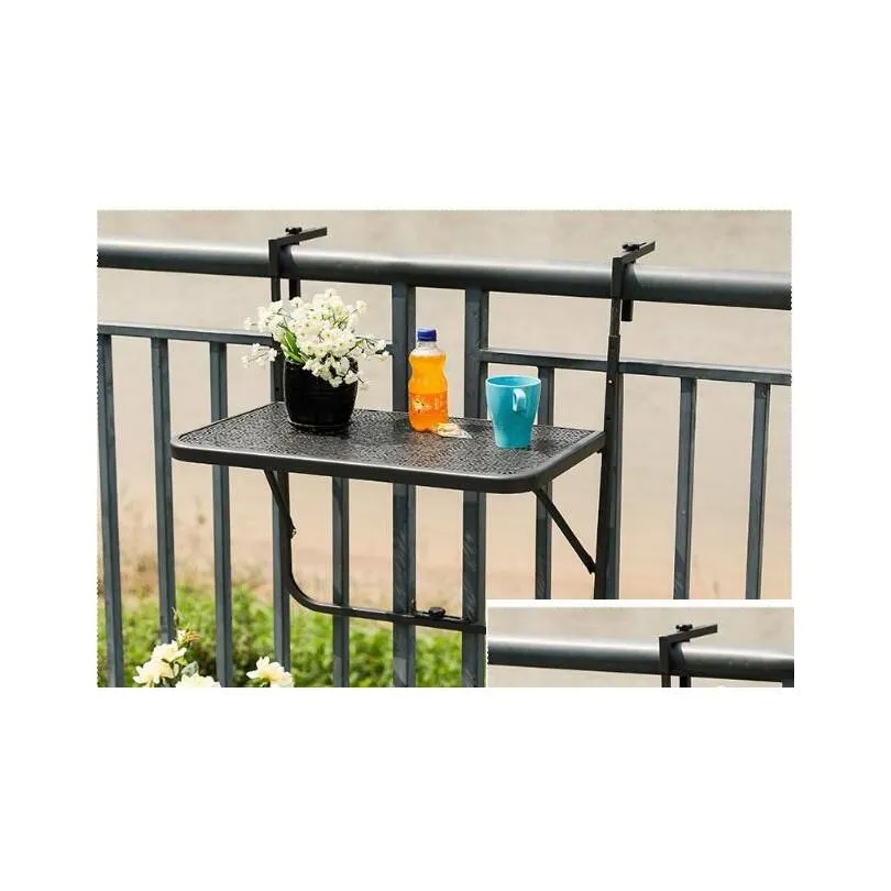 Balcony Hanging Table Furniture Railing Metal Iron rack Foldable European Simple Mini Wall Hangings Learning Tables253m