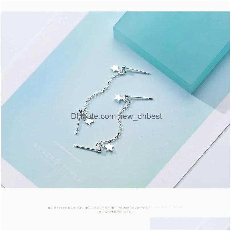 Stud Sale Lovely Stars Chain Sier Stud Earrings For Women Party 925 Sterling Jewelry Fashion Charm Bijoux 210707 Drop Delivery Jewelr Dhw1H