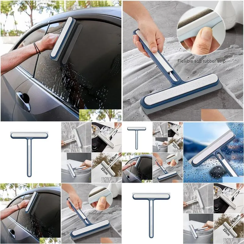 Window Glass Wiper Window Cleaner Bathroom Mirror Silicone Spatula Car Glass Scraper Shower Squeegee Household Cleaning Tools