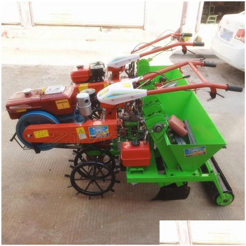 Power Tool Sets 8hp 5-Row Tractor Garlic Planter Diesel/Gasoline Agricultural Farm Seeding Harvester Peach Seed Planting Seeder