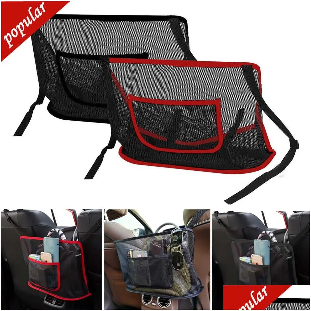 New Car Net Pocket Handbag Holder Car Seat Storage Between Seat Storage Pet Net Barrier Dog Net Barrier Auto Interior Accessories