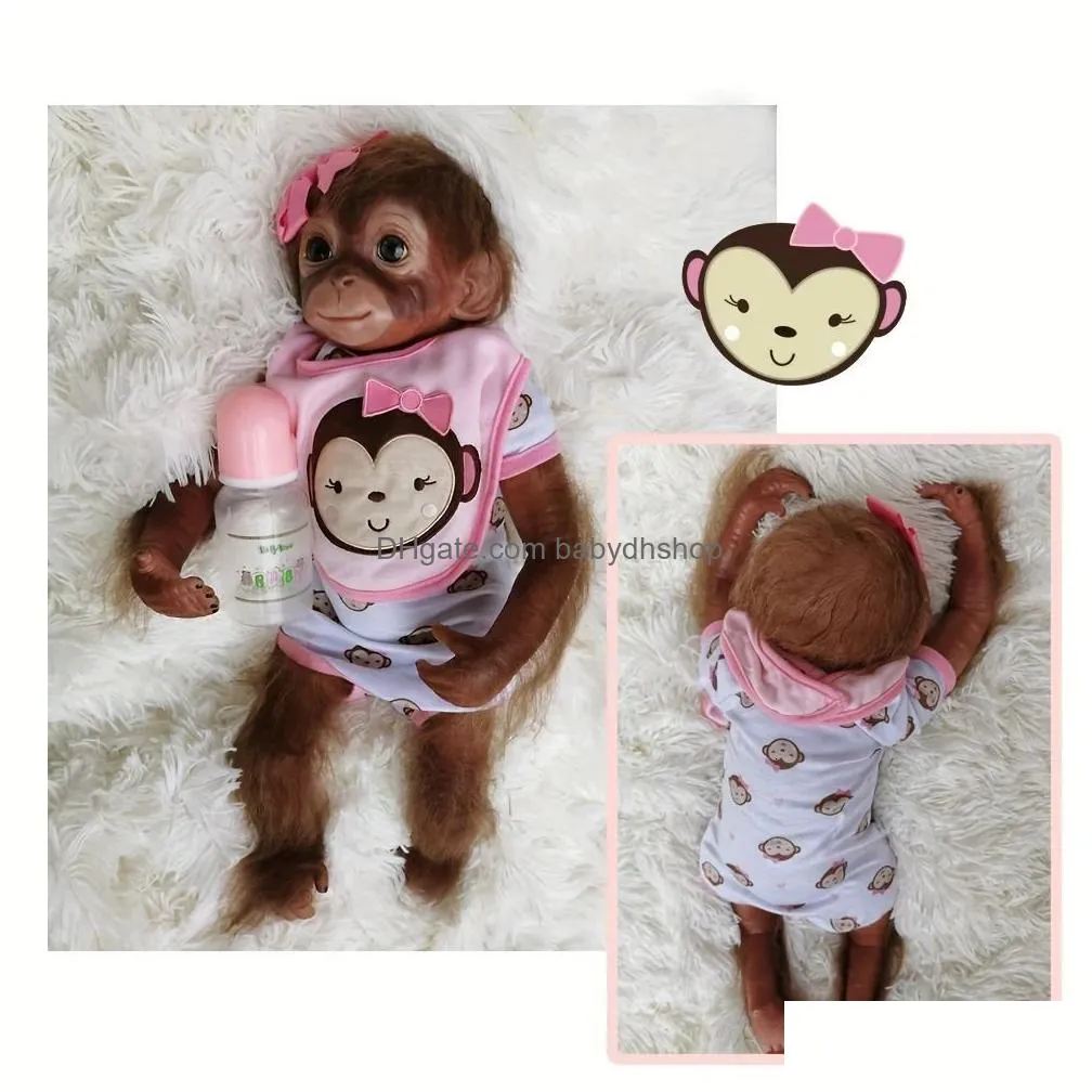 dolls otarddolls 20 monkey reborn handmade cute baby with soft touch realistic toddler doll for kids birthday 231130
