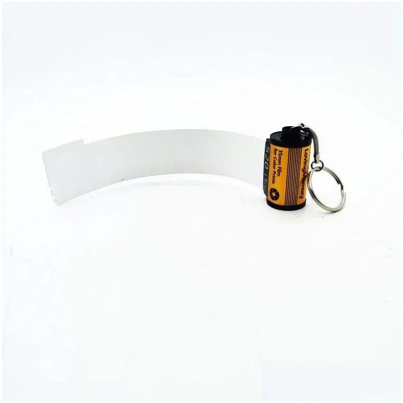 Sublimation Memory Film Keychain Home Camera Roll Blank Keyrings DIY Anniversary Gifts