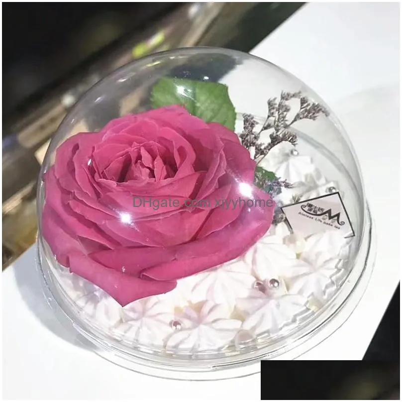 Gift Wrap 10Pcs Transparent Open Plastic Clear Present Box Decoration Cake Container Portable Mousse Ball Round8728128 Drop Delivery Dh2Xi