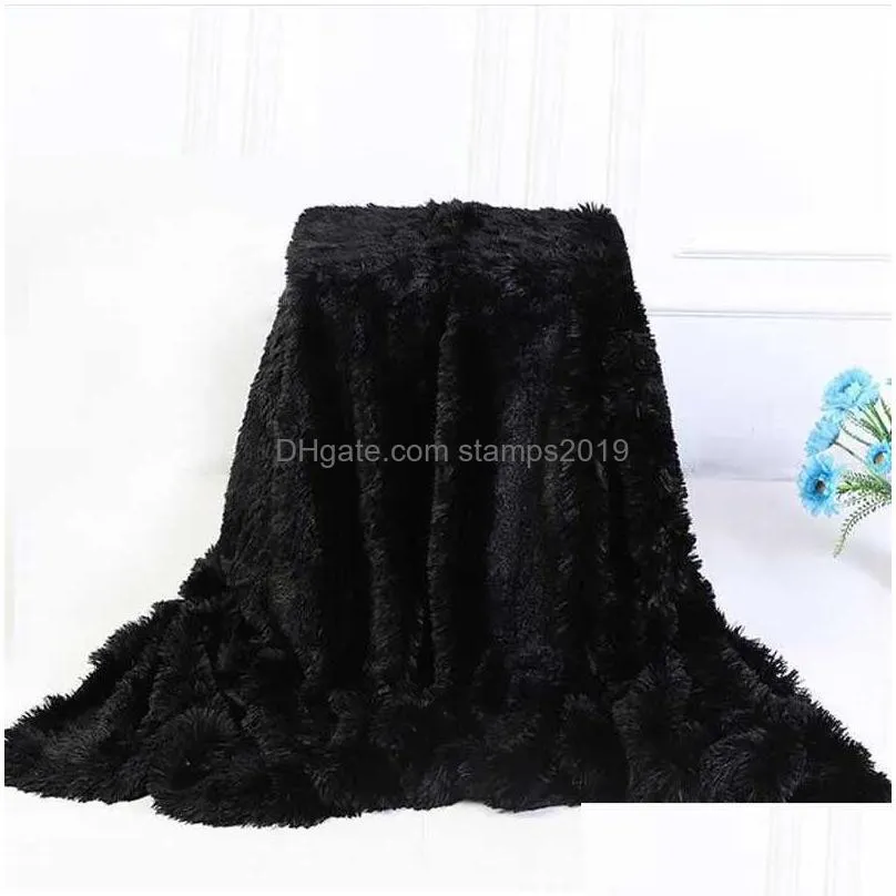 blankets breathable couch chair bedding cover bedspread tapestry winter warm fluffy fur sofa blanket home decorl231123