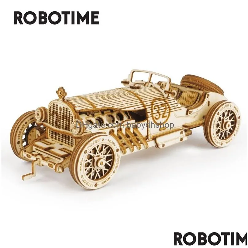 robotime 3d wooden puzzle toys scale model vehicle building kits for teens 201218