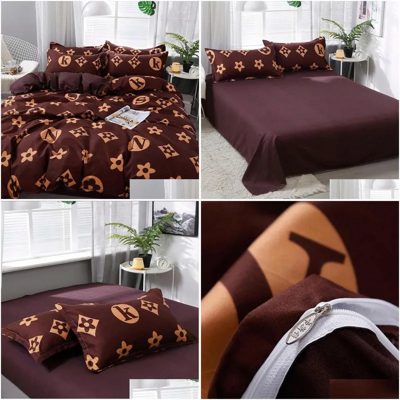 luxury bedding sets duvet cover bed sheet pillowcase brief stripe full king queen twin size 211021