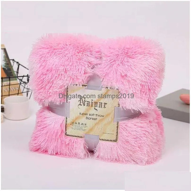 blankets breathable couch chair bedding cover bedspread tapestry winter warm fluffy fur sofa blanket home decorl231123