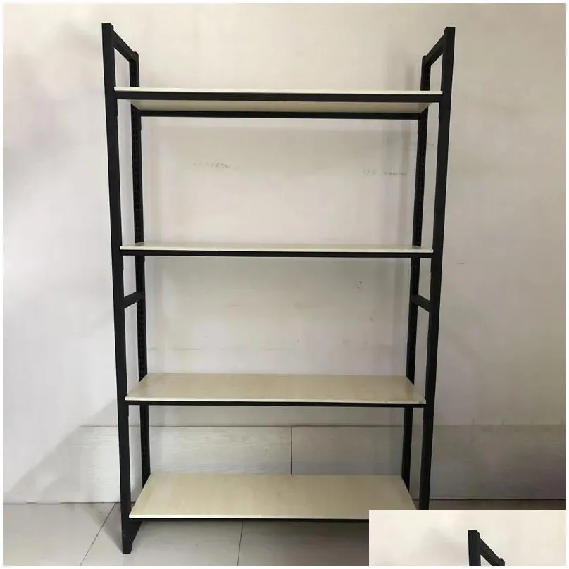 Commercial Furniture Simple steel and wood shelving Supermarket shelf Convenience store Support customization