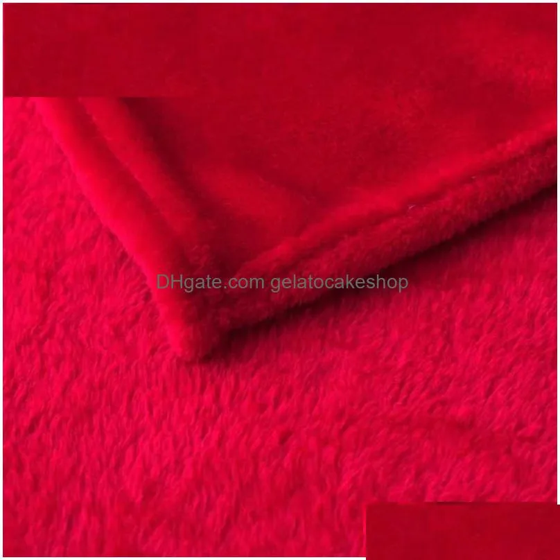 blankets red flannel blanket soft throw blanket on sofa bed plane travel plaids adult home textile solid color blanket travel