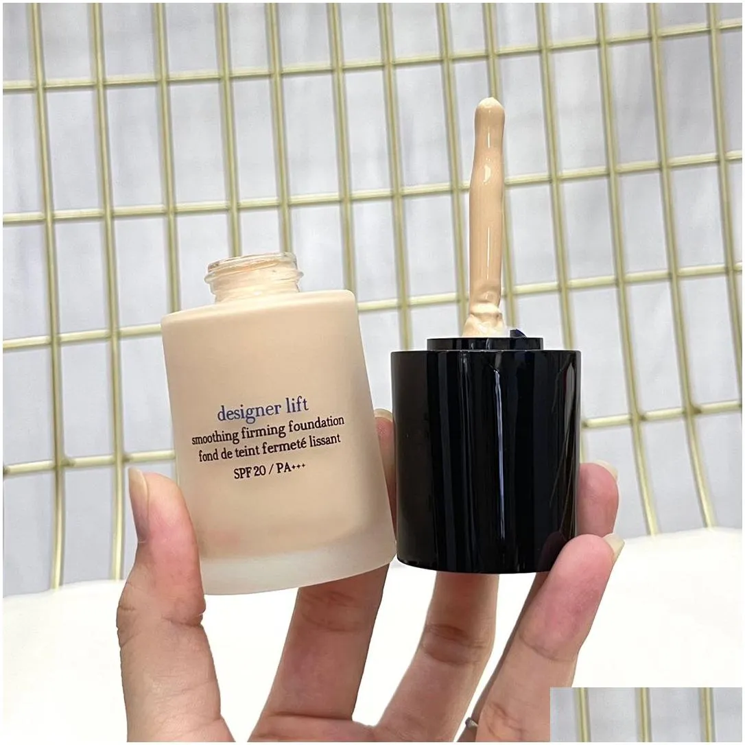 Brand Designer Lift Smoothing Firming Foundation Makeup Cosmetics 30ml SPF20 Full Coverage Lightweight Face Flawless Concealed Base