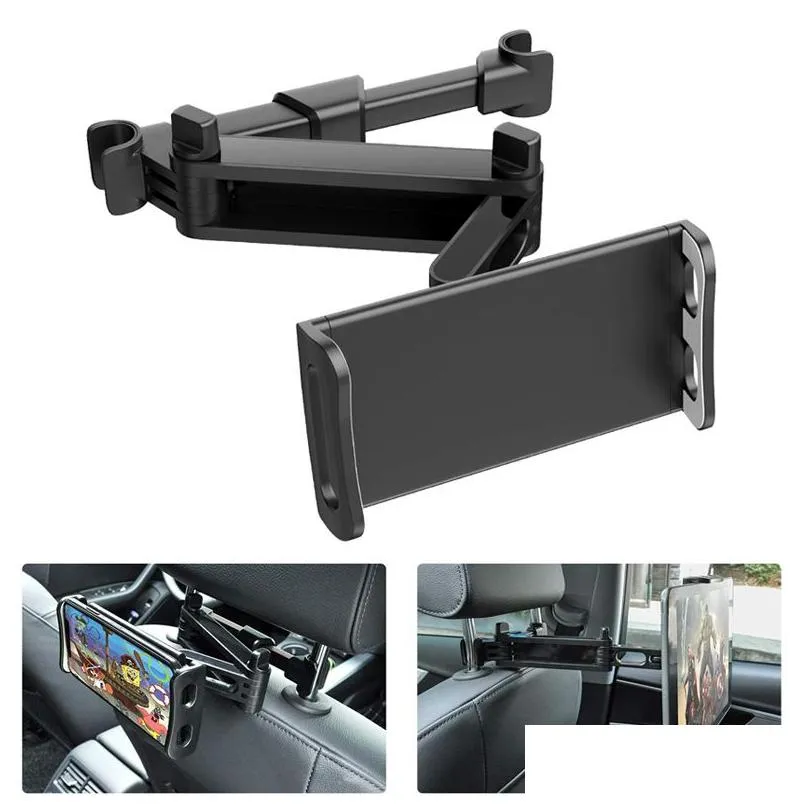 Car Rear Pillow Phone Holder Tablet Car Stand Seat Rear Headrest Mounting Brackets for iPhone Samsung iPad Mini Tablet 4-11 Inch