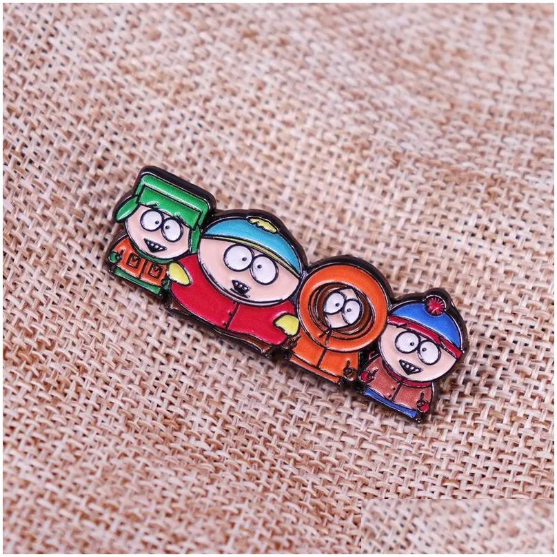 Cartoon Accessories Soutark Eric Cartman Ass Badge Cartoon Animationl Brooch Pin Cute Boy Accessory S009 Drop Delivery Baby, Kids Mate Dhhpb