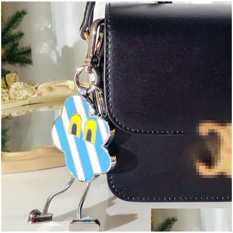 Keychains & Lanyards Fashion Bag Pendant Keychain Designer Car Key Chain Doll Blue High Quality Buckle 2022 Drop Delivery Fashion Acc Dhojg