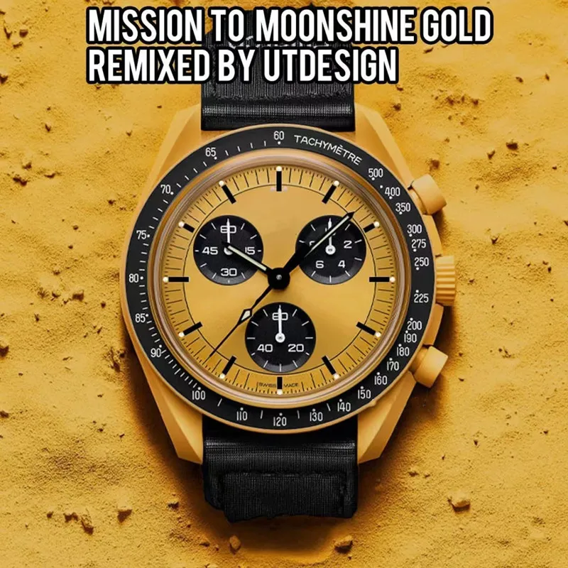 2024 Bioceramic Planet Moon Mens Watches Full Function Quarz Chronograph Watch Mission To Mercury 42mm Nylon Luxury Watch Limited Edition Master Wristwatches