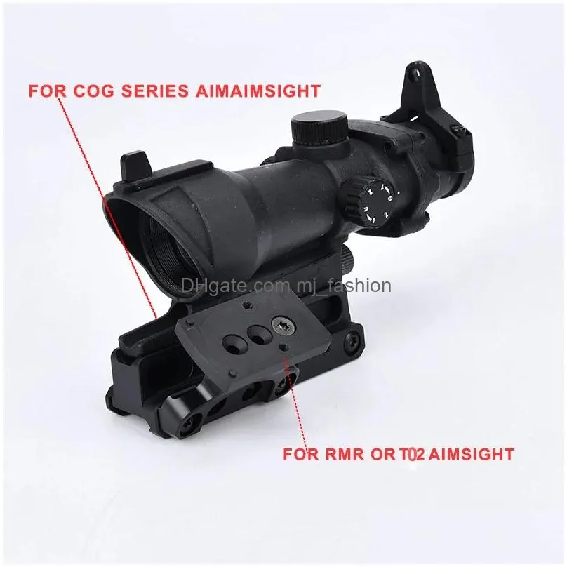 Scope Mounts & Accessories Tactical Fast Cog Series Mount Acog Vcog Scope For T/1 T/2 Rmr Offset Optic Base Adapter Toys Drop Delivery Dhk5W