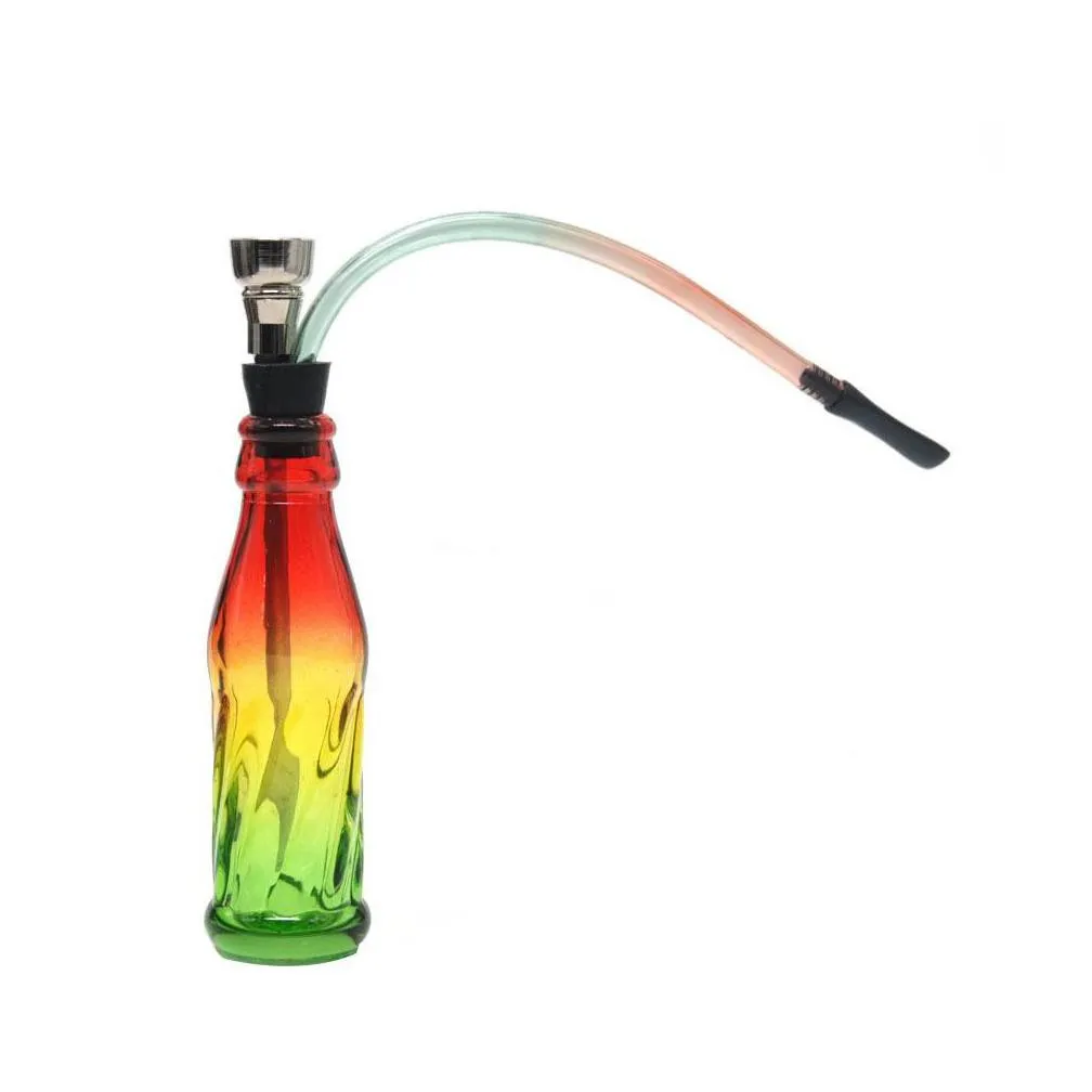 Smoking Pipes Bong Glass Oil Burner Smoking Accessories Colorf Cola Bottle Water Cigarette Pot Portable Wine Bucket Pipe Drop Delivery Dhoej