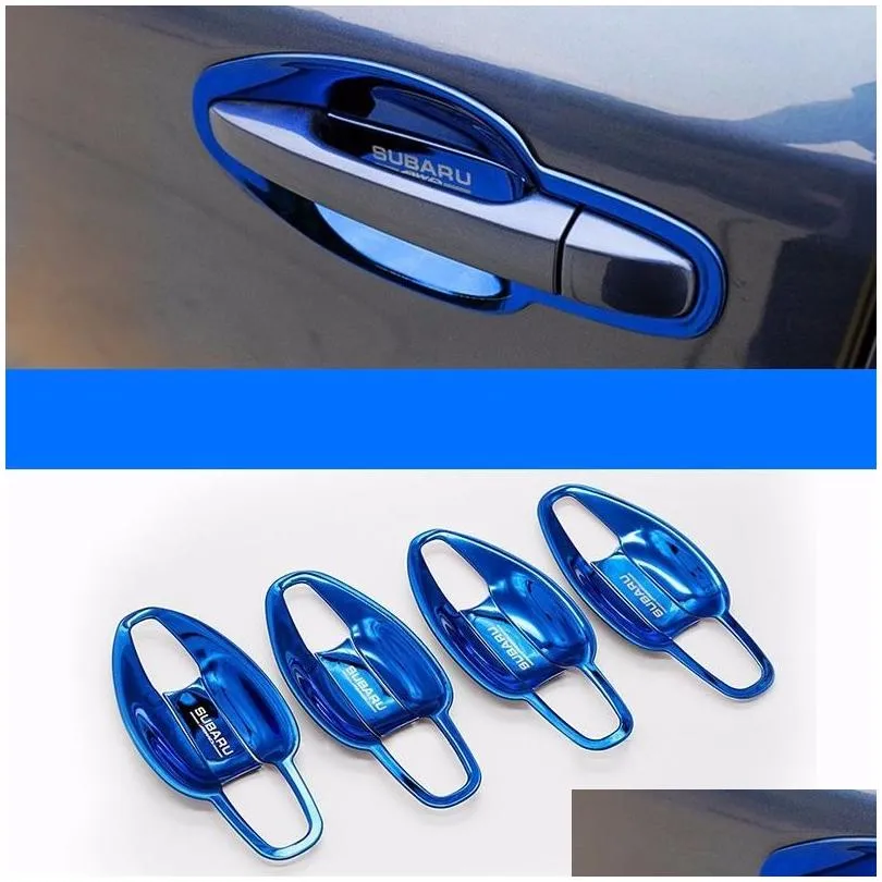 3 colors 8pcs STAINLESS STEEL Door Handle Covers Door Bowl for Subaru Forester