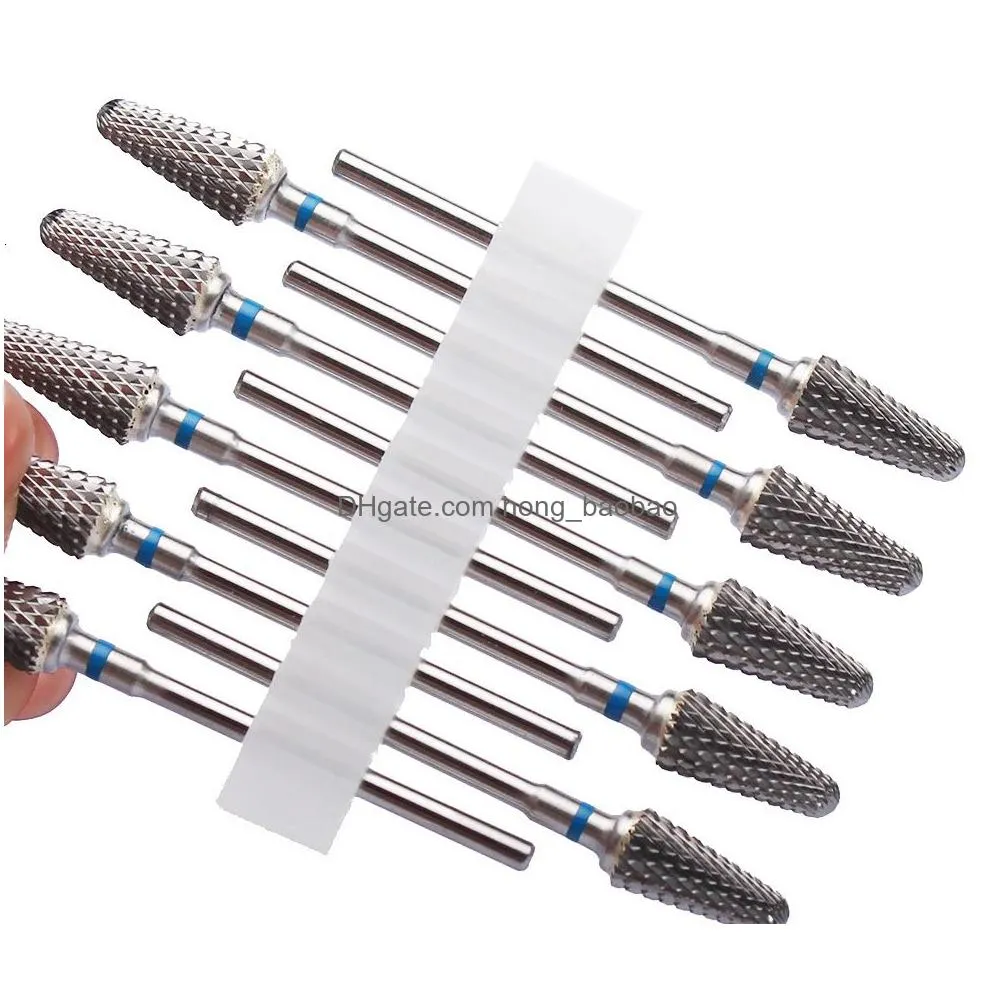 nail art equipment 10pc carbide drill bits set manicure drills kits milling cutters gel polish remover files strawberries electric burr tools