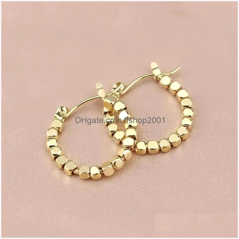 hoop huggie gold plated jewelry pin earring square fashion hooks designer women clasp