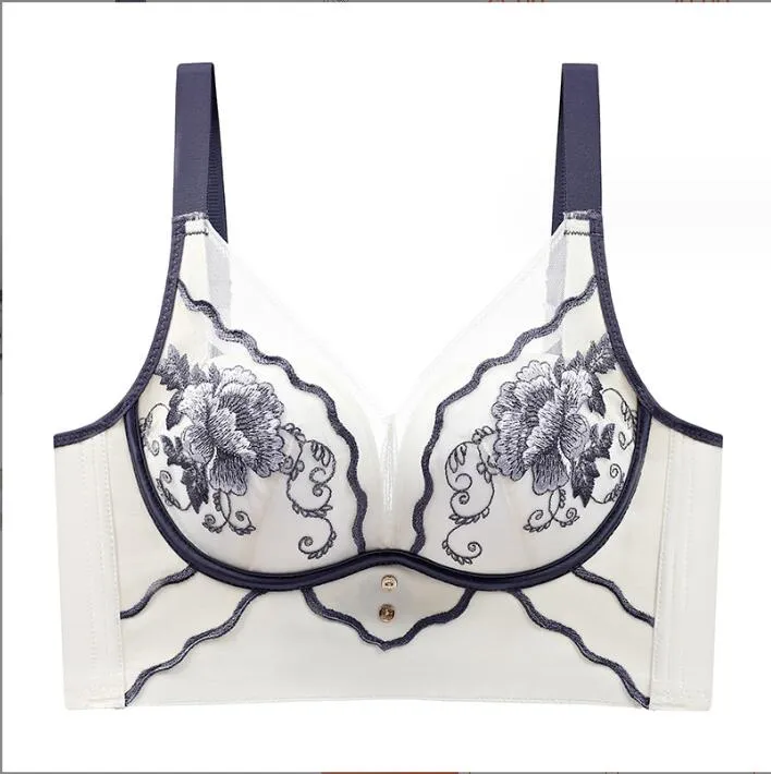 autumn and winter new cinema style lace underwire bra gathered warm underwear ladies