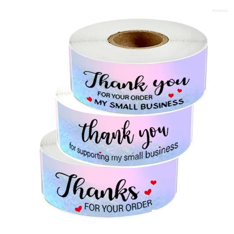 gift wrap 120pcs/roll laser thank you for your order stickers small business adhesive labels wrapping supplies