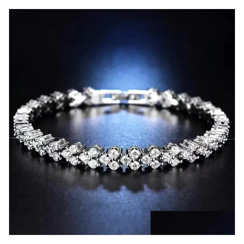 Chain Senior Luxury Designer Fashion Fl Diamond Bracelet Exquisite Jewelry Couple Birthday And Christmas Gifts 668 Drop Delivery Jewe Dhabp