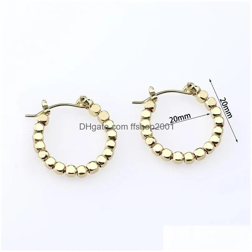 hoop huggie gold plated jewelry pin earring square fashion hooks designer women clasp