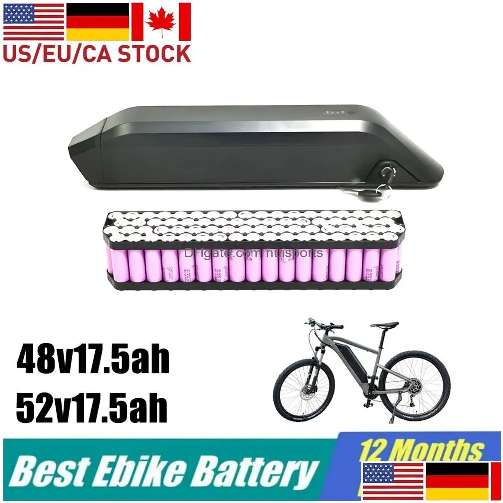 Electric Bicycle Battery Himiway 48V 17.5Ah Reention Kirin 52V Side Release Batteries Pack For 750W 1000W With  Suit Magicycl Dhu3R