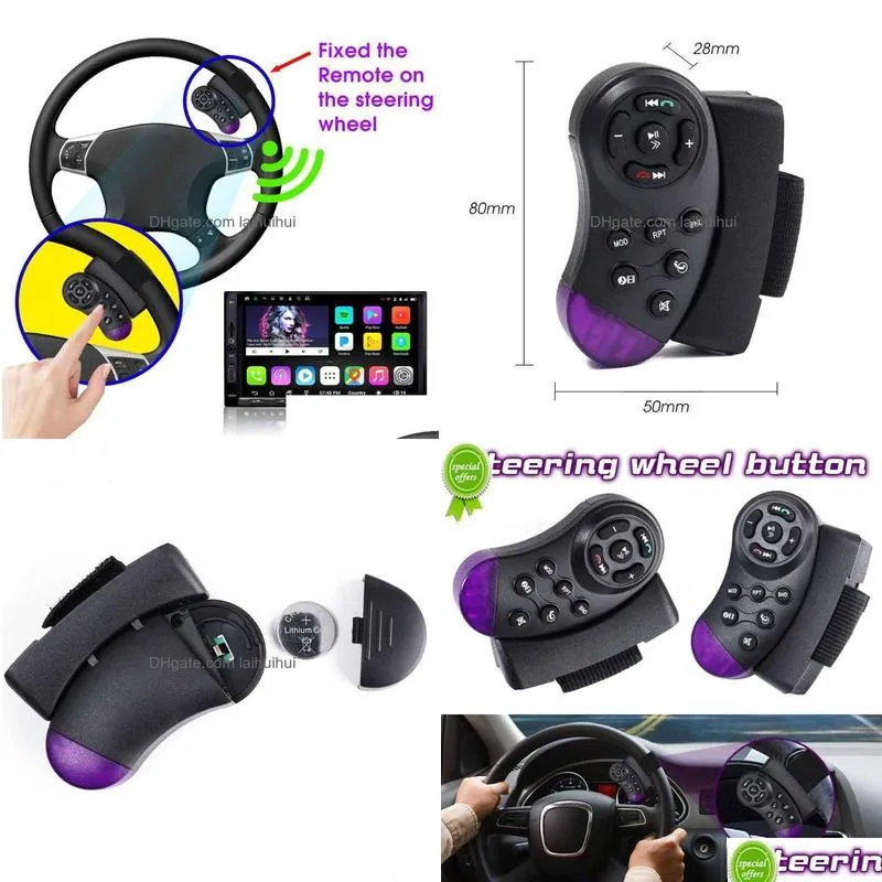 11-key wireless car steering wheel remote control switch universal controller for car radio dvd vcd media music player