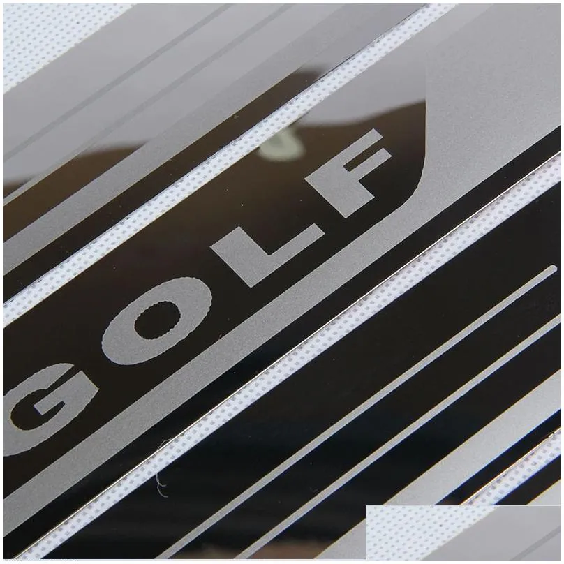 Ultra-thin Stainless Steel Scuff Plate Door Sill for Vw Golf 7 MK7 Golf 6 MK6 Welcome Pedal Threshold Car Accessories 2011-2015