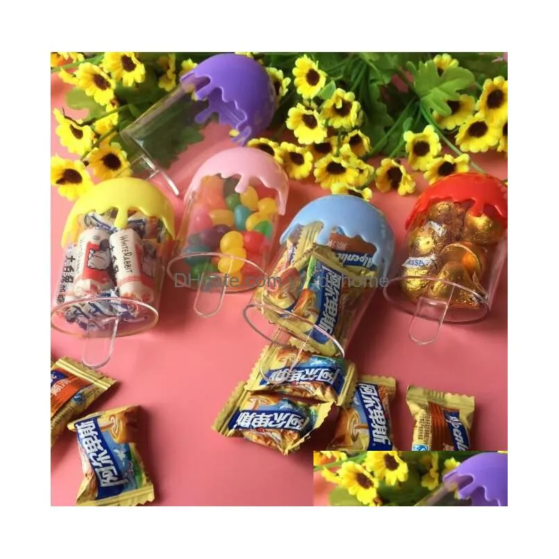 creative ice cream plastic candy boxes baby shower kids birthday party gift boxes present favors wrap colorful wedding table