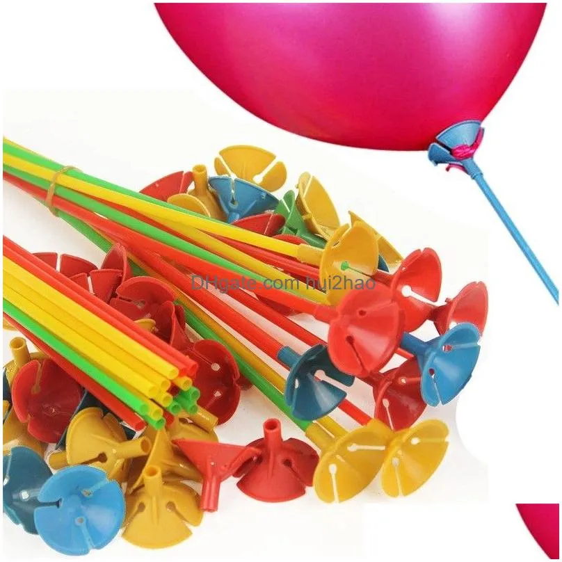 balloon holder stick colorful pvc rods balloon holder sticks with cup birthday party decoration supplies accessories