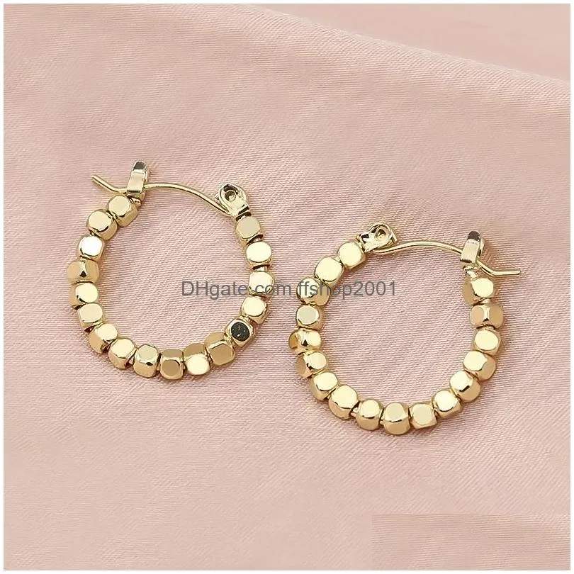 hoop huggie gold plated jewelry pin earring square fashion hooks designer women clasp