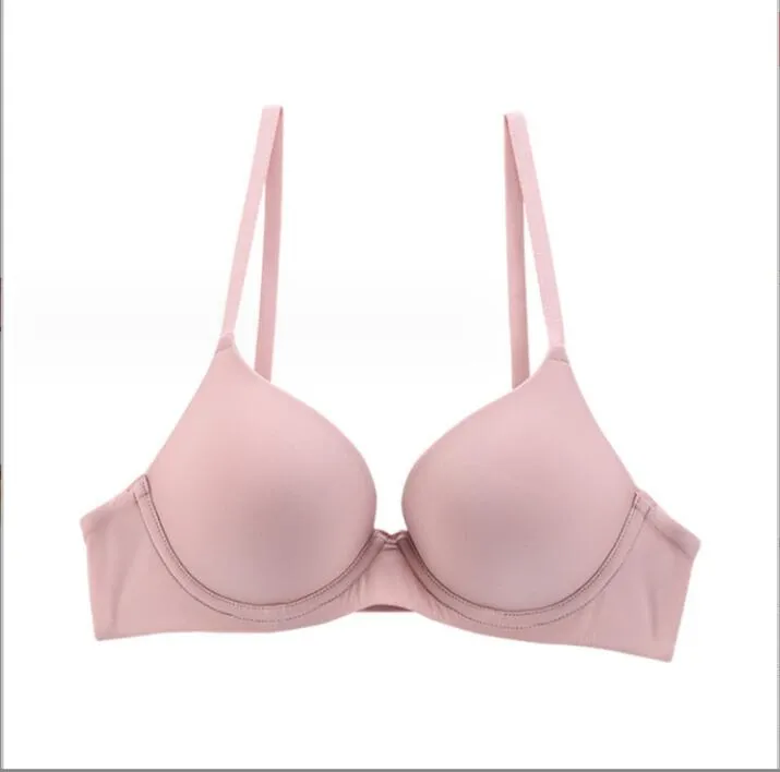 seamless one-piece glossy thin gathering soft underwire anti-sagging underwear womens big breasts small bras bras