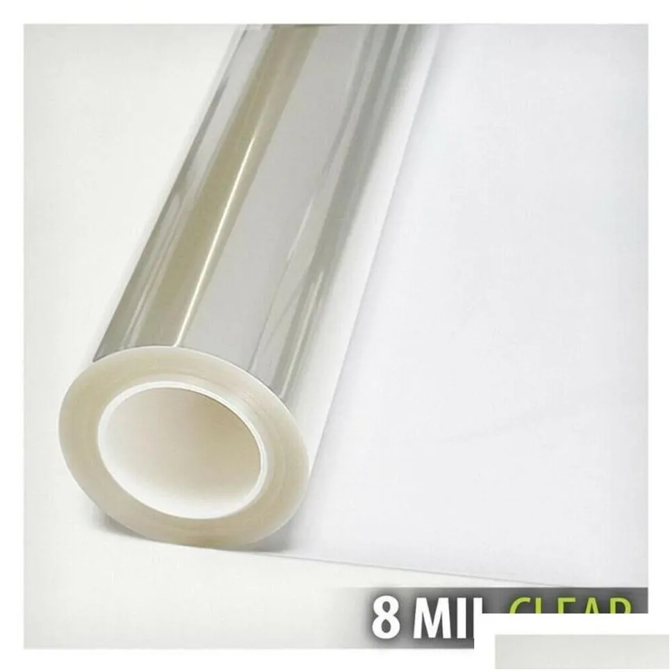 Car Sunshade SUNICE 1 52x1 2  8 MIL Transparent Window Safety Film Security Shatterproof Protection Glass Sticker Building Res282U