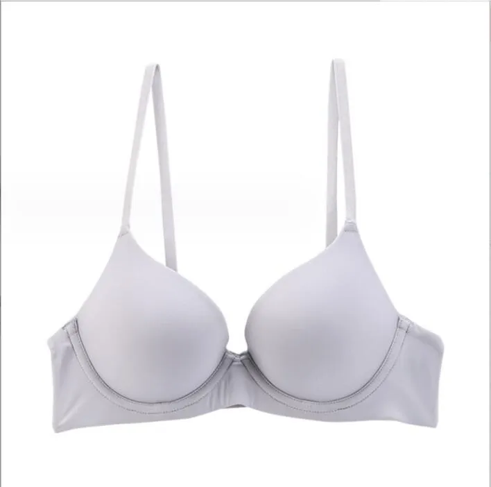 seamless one-piece glossy thin gathering soft underwire anti-sagging underwear womens big breasts small bras bras