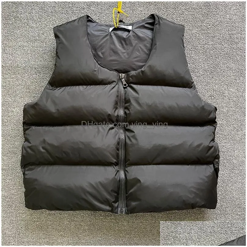 2022ss sleeveless jacket parkas men women 1 high quality zipper vintage coats outerwear male vest clothes