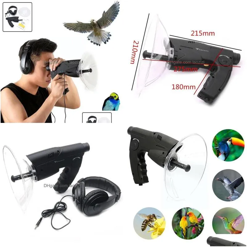Other Electronics Telescope Binocars Outdoor 8X Birdwatching Parabolic Dish-Shaped Collector Wildlife Sound Watching Microphone Bird Dhks1