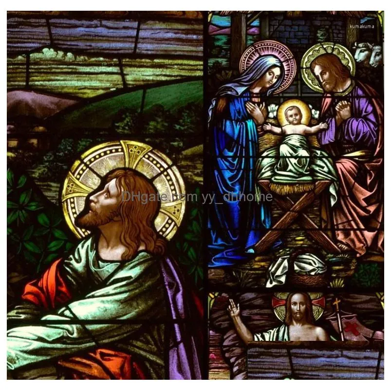 tapestries resurrection good shepherd crucifixion nativity adoration of magi mary jesus art christian stained glass window wall