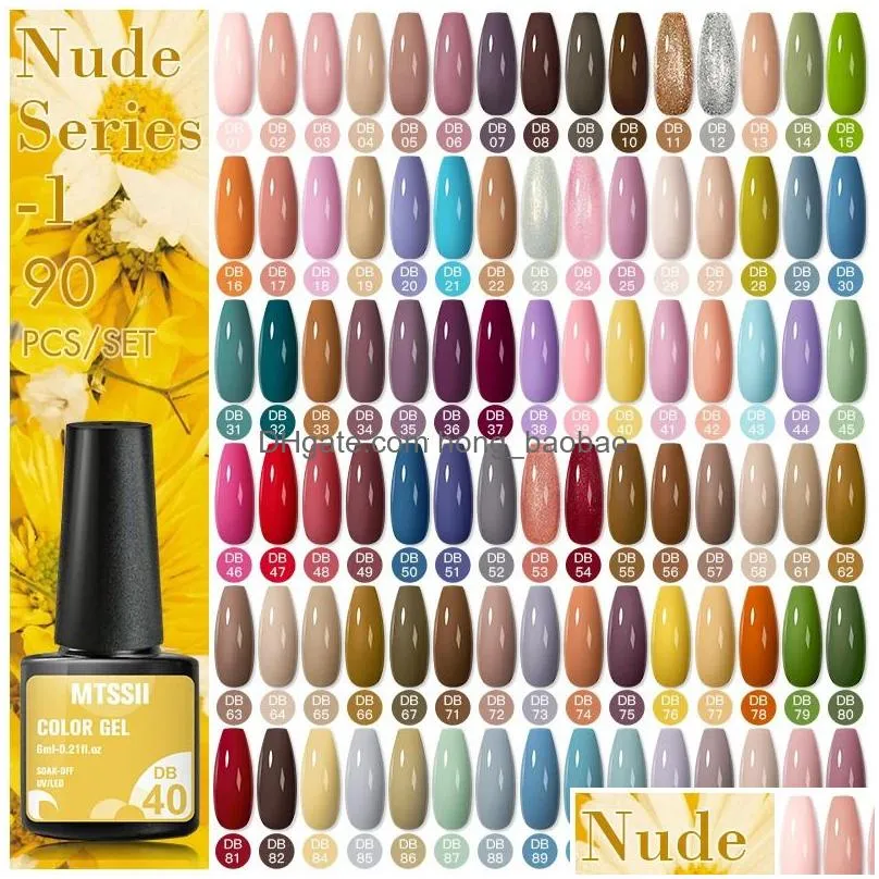 nail polish mtssii 12 60 120pcs set of gel varnishes glitter semi permanent uv kits soak off art manicure big 231121